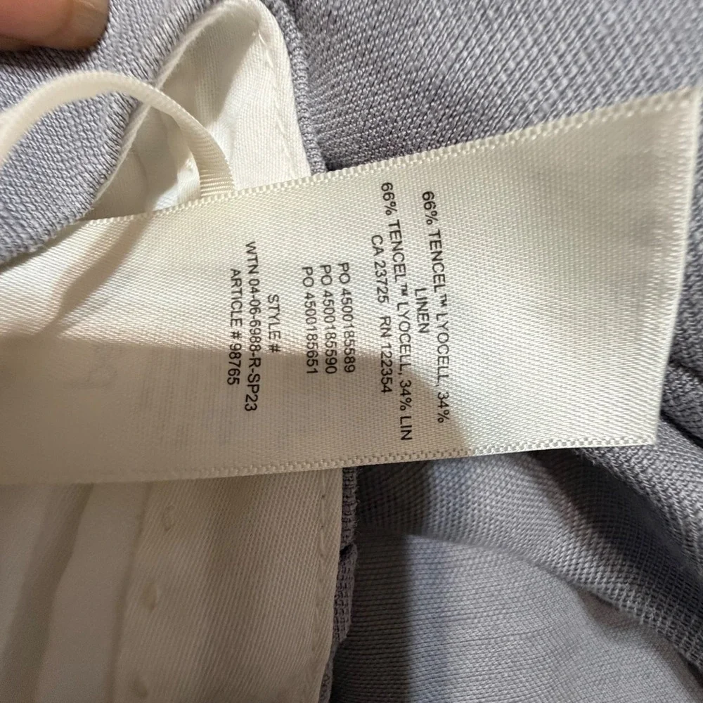 Wilfred Aritzia The Effortless Pant Light Grey Linen Tencel Wide Leg Pleated 4